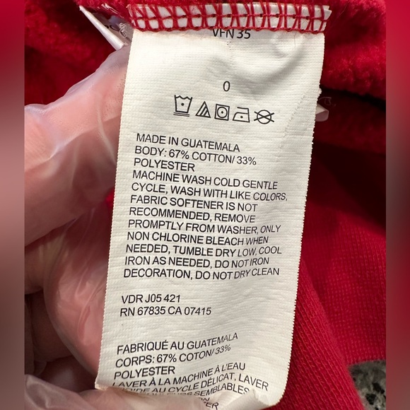 NAUTICA Red LOGO Pullover HOODIE Men’s Size Large Embroidered Kangaroo Pocket - Picture 9 of 11